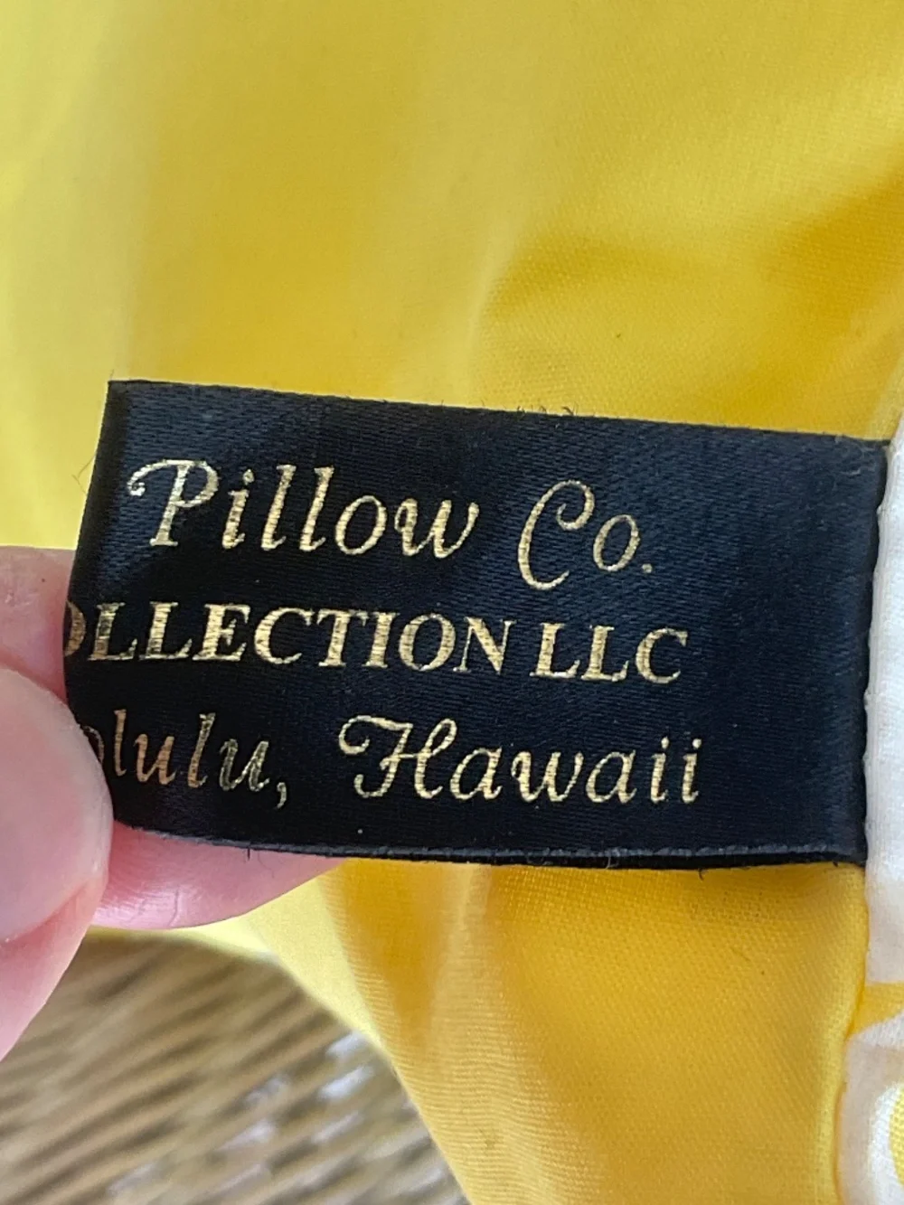 Lovely Yellow Hawaiian Print Pillow - 4 Ft Long